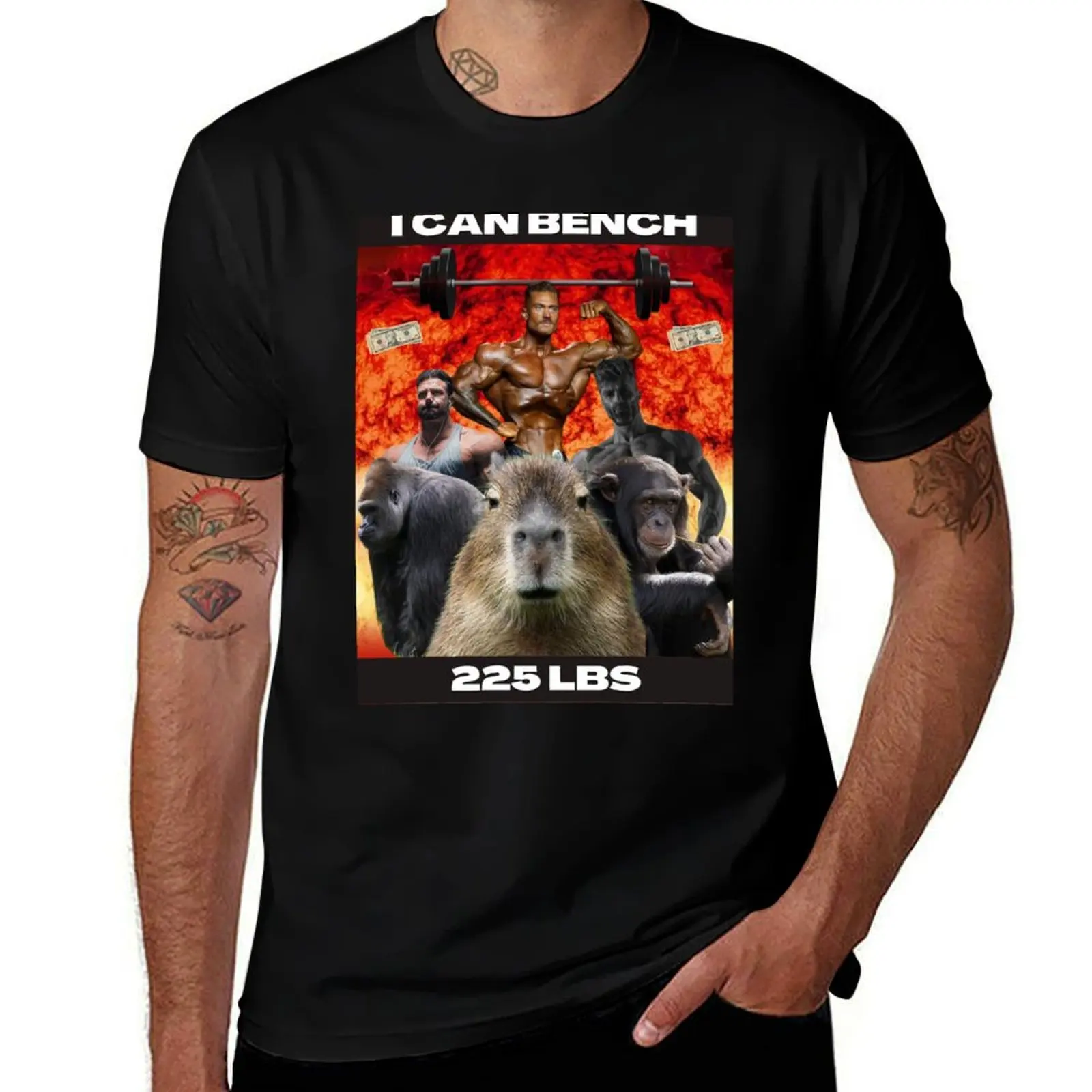 I Can Bench 225 Pounds T-Shirt Big Size Simple T-Shirt
