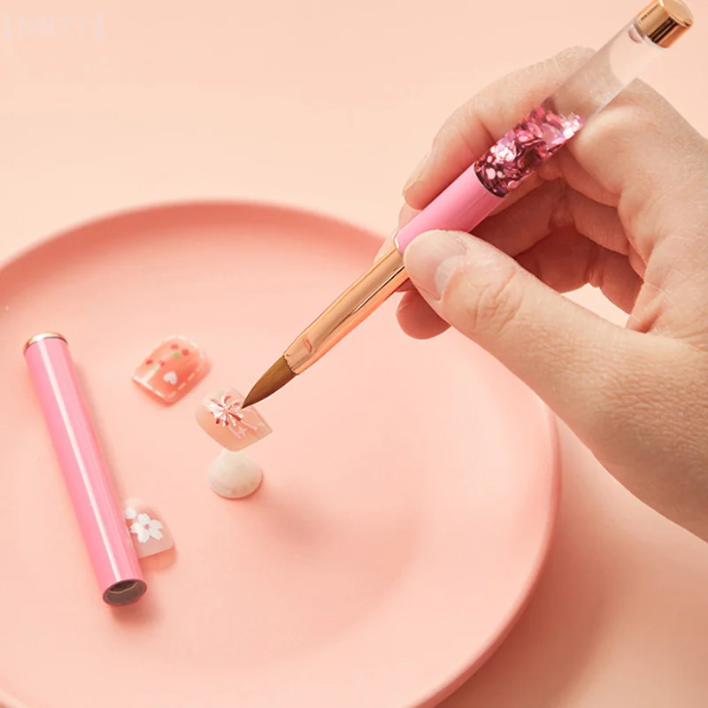 ปากกาเล็บแปรง Liquid Sand Rod คุณภาพเล็บแปรงวาดเล็บออกแบบเริ่มต้นเล็บเครื่องมือ