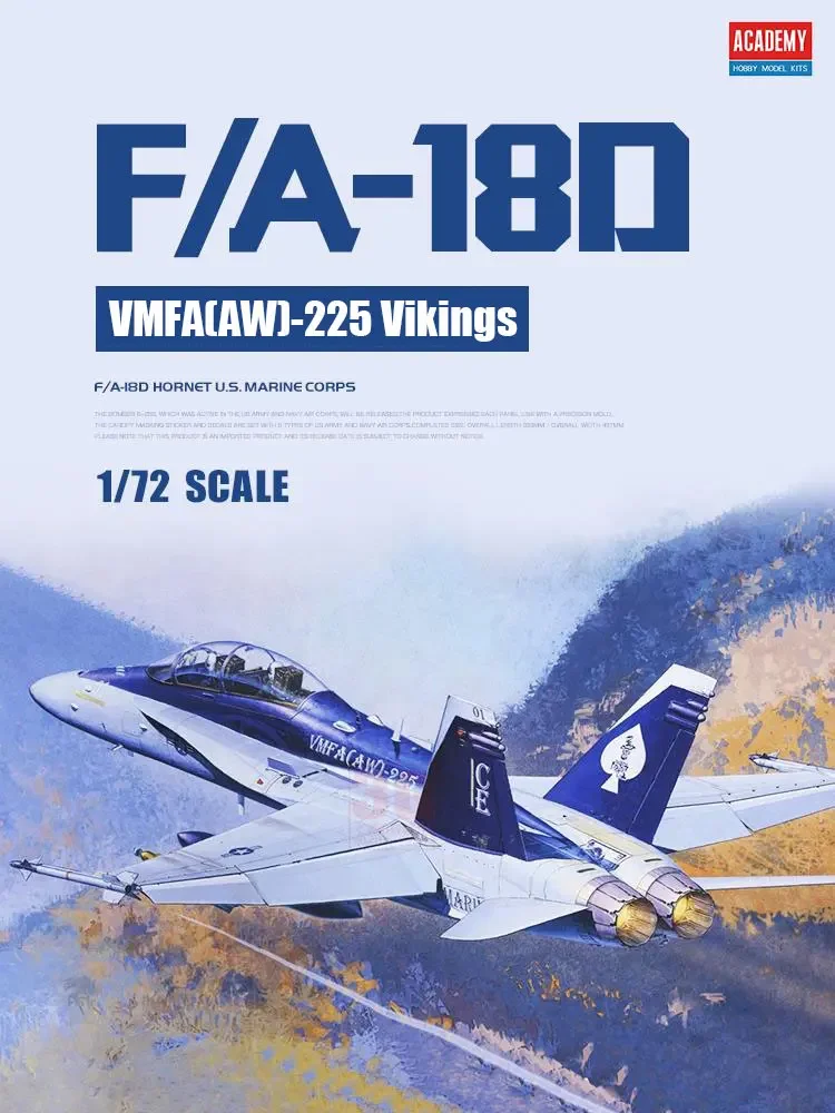 

Academy Assembly Aircraft Model Kit 12422 US F/A-18D Fighter 1/72