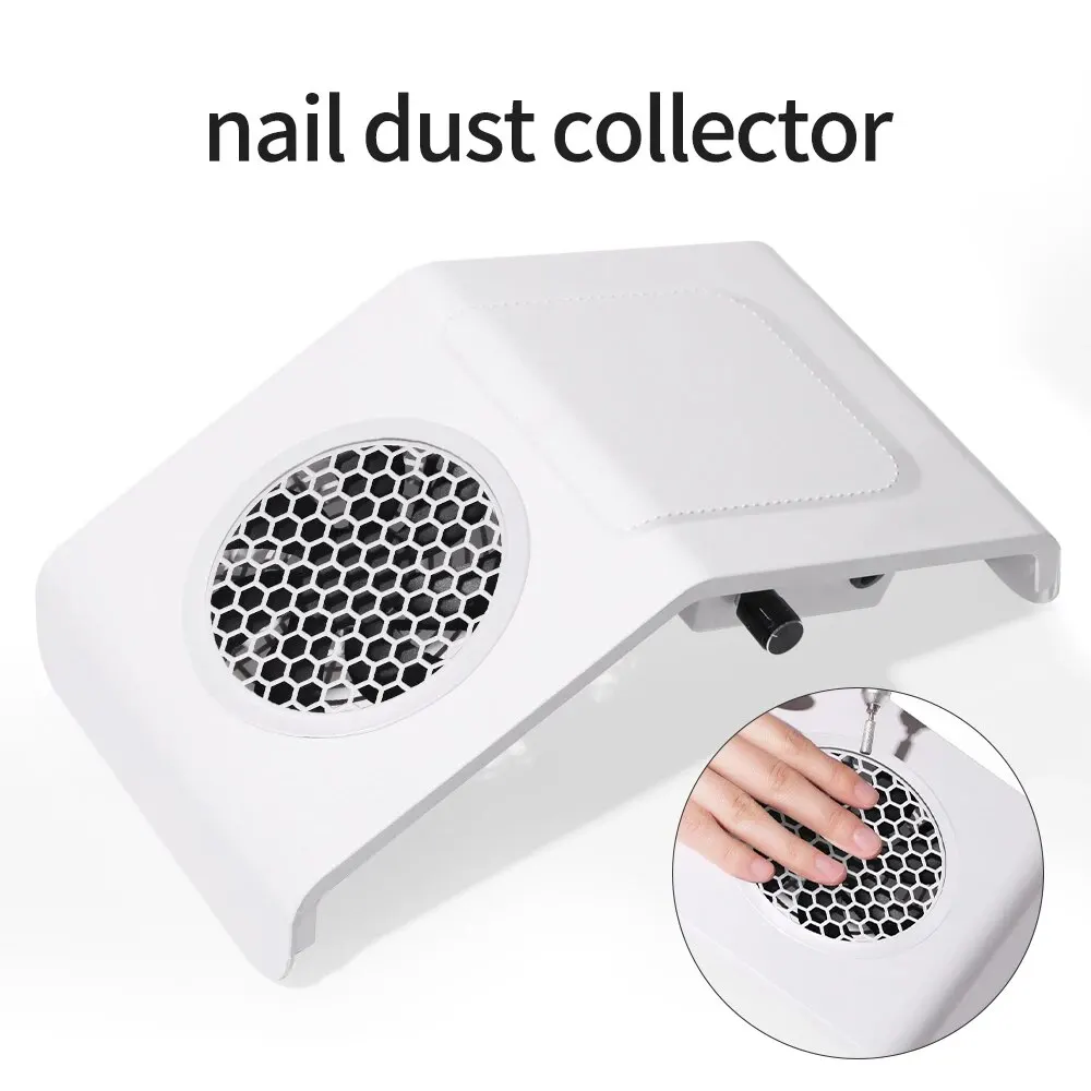 LULAA 40W Nail Dust Collector Stepless Adjustable Suction Manicure Dust Extractor Three Styles US EU Plug For Salon Household