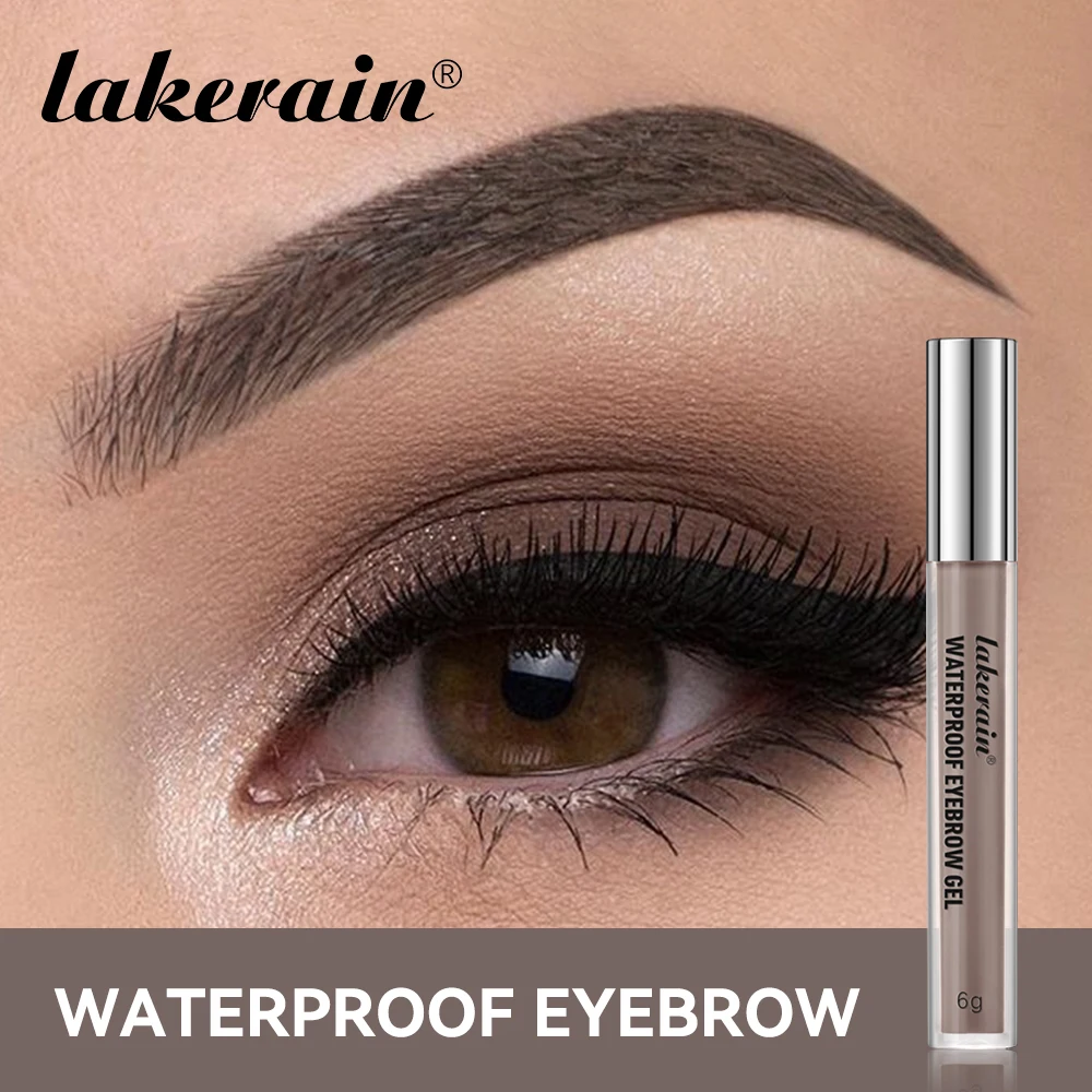 Lakerain Gel per sopracciglia impermeabile a prova di sbavature Asciugatura rapida Tenuta a lunga durata Trucco Gel setoso ad alta pigmentazione Texture Gel per sopracciglia