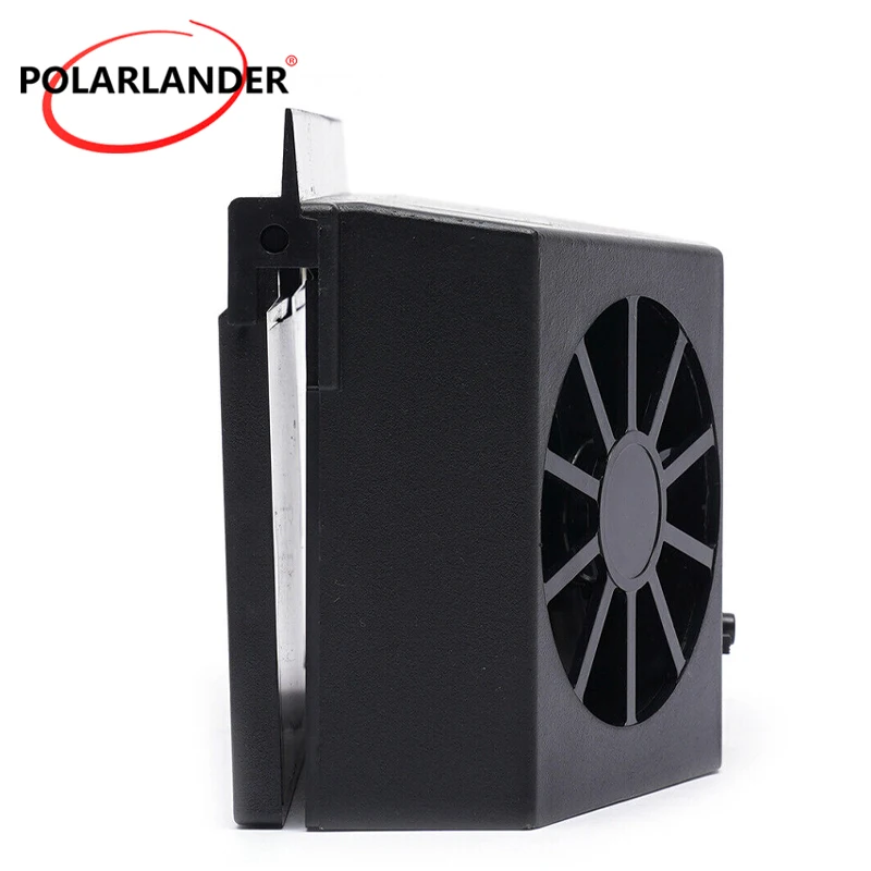 Black Solar Auto Window Cooling Fan 2 Fans Energy Saving Air Purifier Exhaust Odor Fit Most Car Front Rear Windows