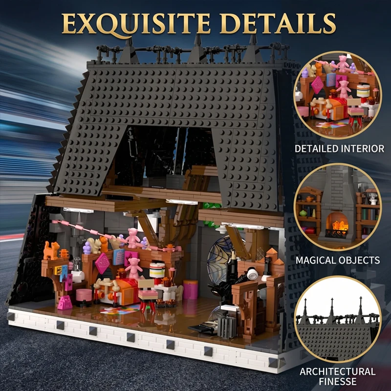  Film-Vampirhaus Baustein-Set, Filmarchitektur-Bausatz, Desktop-Dekoration, Kreatives Geschenk für Erwachsene