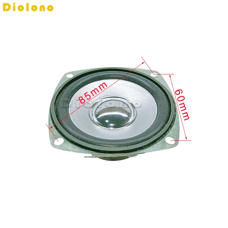 4 Ohm 10W Loudspeaker 78MM 3 Inch Square Silvery Speaker Silvery Cap 45MM External Magnetic Height 35MM