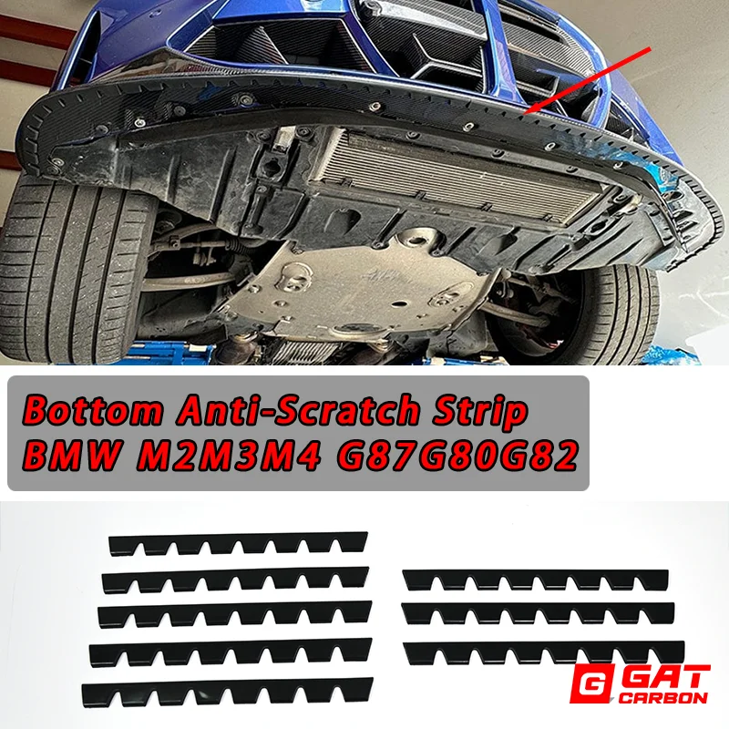 

8PCS Front Bumper Bottom Anti-Scratch Strip Guard Skid Plate Bumper Protection Anti collision For BMW G80M3 G82M4 G87M2