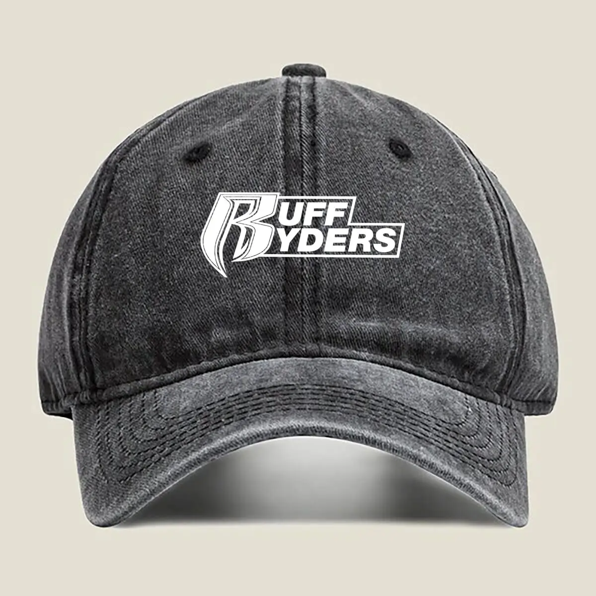 

Uff Yders - Bold, Text, White, Edgy - Themed Design Washed Baseball Cap