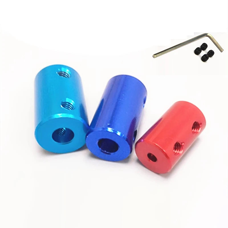Picture 5: Aluminum Alloy Colored Coupling Length:25mm Specification:3~10 Full Series Rigid Coupling Set Screw Burgundy/Sky Blue/Royal Blue