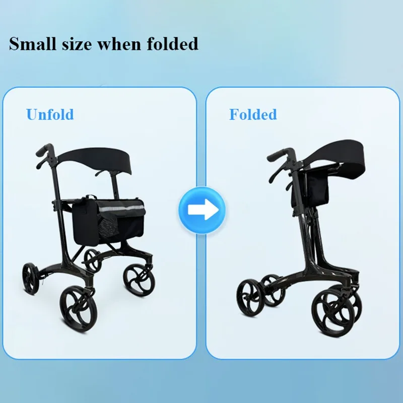 Hot Selling Custom Carbon Fiber Walker Review Lightweight Personalized Mobility