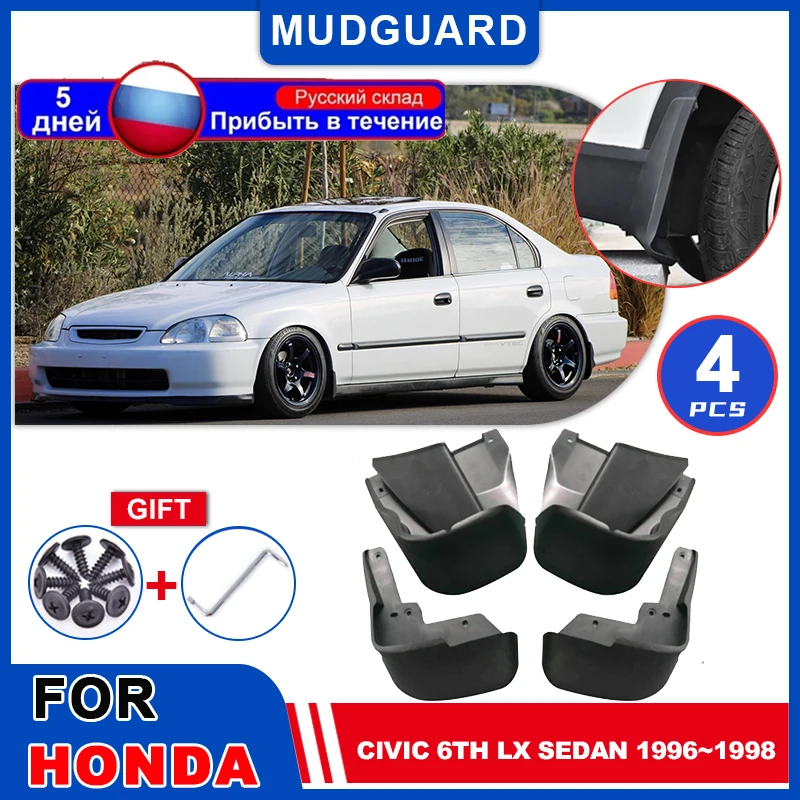 

Mudguards for Honda Civic 6th LX EX Sedan 1996~1998 1997 Mudflaps Fender Mud Flap Splash Flares Guards Cover Wheel Accessories