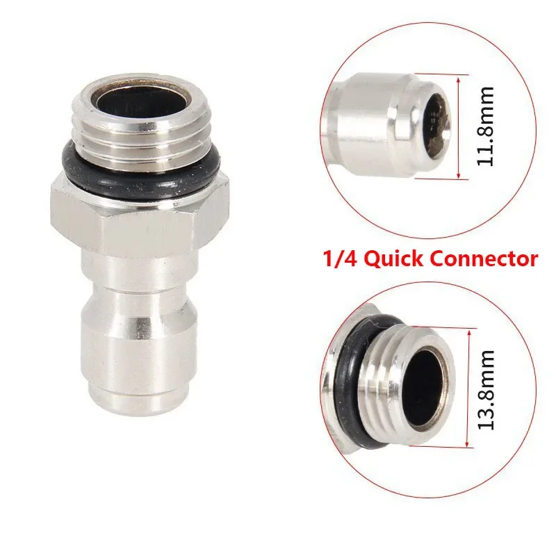 1/4 Quick Connector High Pressure Washer Adapter Set M14*1.5 Female Brass Car Washing Garden Hose Tool