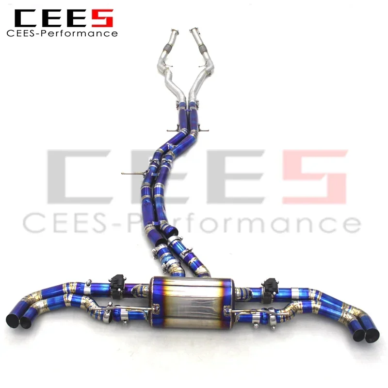 CEES Catback With Electronic valve For Audi RS Q8/RSQ8/Q8 2019-2023 Titanium Exhaust Pipe Muffler Car Exhaust System Front Pipe