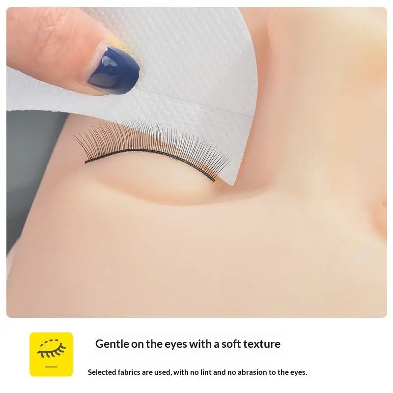 50Pcs Super Absorbent Eyelash Extension Removal Isolation Cotton Pads Breathable for Professional Lash Salons