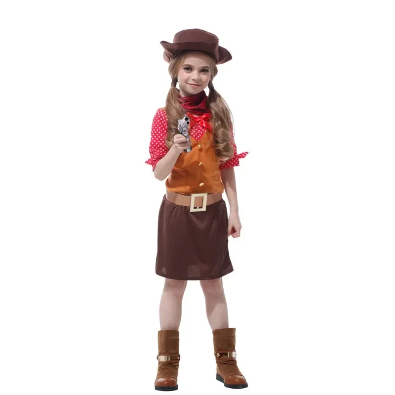 Purim Carnival Party ฮาโลวีน Wrangler ชุดคาวบอยเด็ก Cowgirl เครื่องแต่งกายคอสเพลย์ชุดแฟนซีชุด