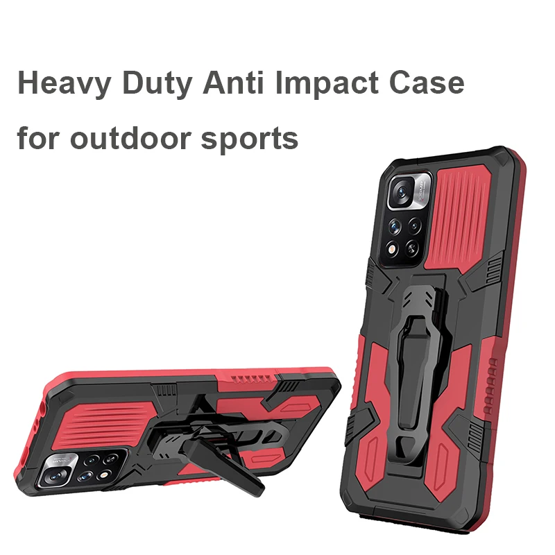 Case for Redmi Note 9 10 11 12 12C Pro Max 4G 5G Xiaomi Poco X3 X4 X5 M3 M4 Pro 10T 11T Pro Magnetic Belt Clip Armor Cover Case