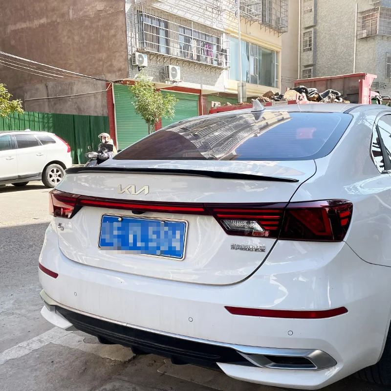 Car Spoiler For Kia K3 Cerato Forte Sedan Rear Trunk Lid Spoiler Wings 2019-2023 ABS Plastic Black Tuning Body Kit Accessories