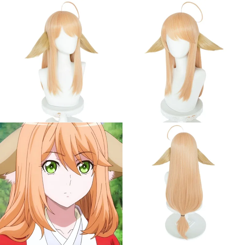 لا حاجة للتشذيب Fox Demon Little Matchmaker Tushan Red Red COSWig Tushan Susu شبكة وردية مع أذنين #1