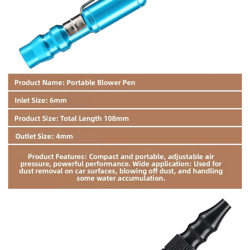 

Портативный мини-воздуходувка высокого давления 2026 с регулировкой, для чистки автомобилей и электроники, набор для удаления пыли, подключение 6 мм