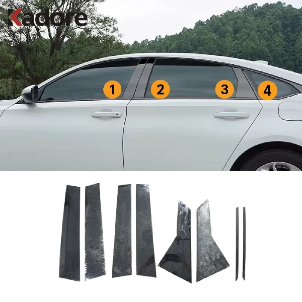 For Honda Accord 2018 2019 2020 2021 2022 Stainless Steel Window Center Pillar Posts Sills Cover Molding Trim Car Accessories view 2