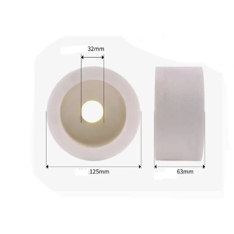 Nieuwe 125*63*32mm witte alundum keramische cup type slijpschijf Universele slijpschijf voor Gehard staal, Tandwielen, schroeven, etc.