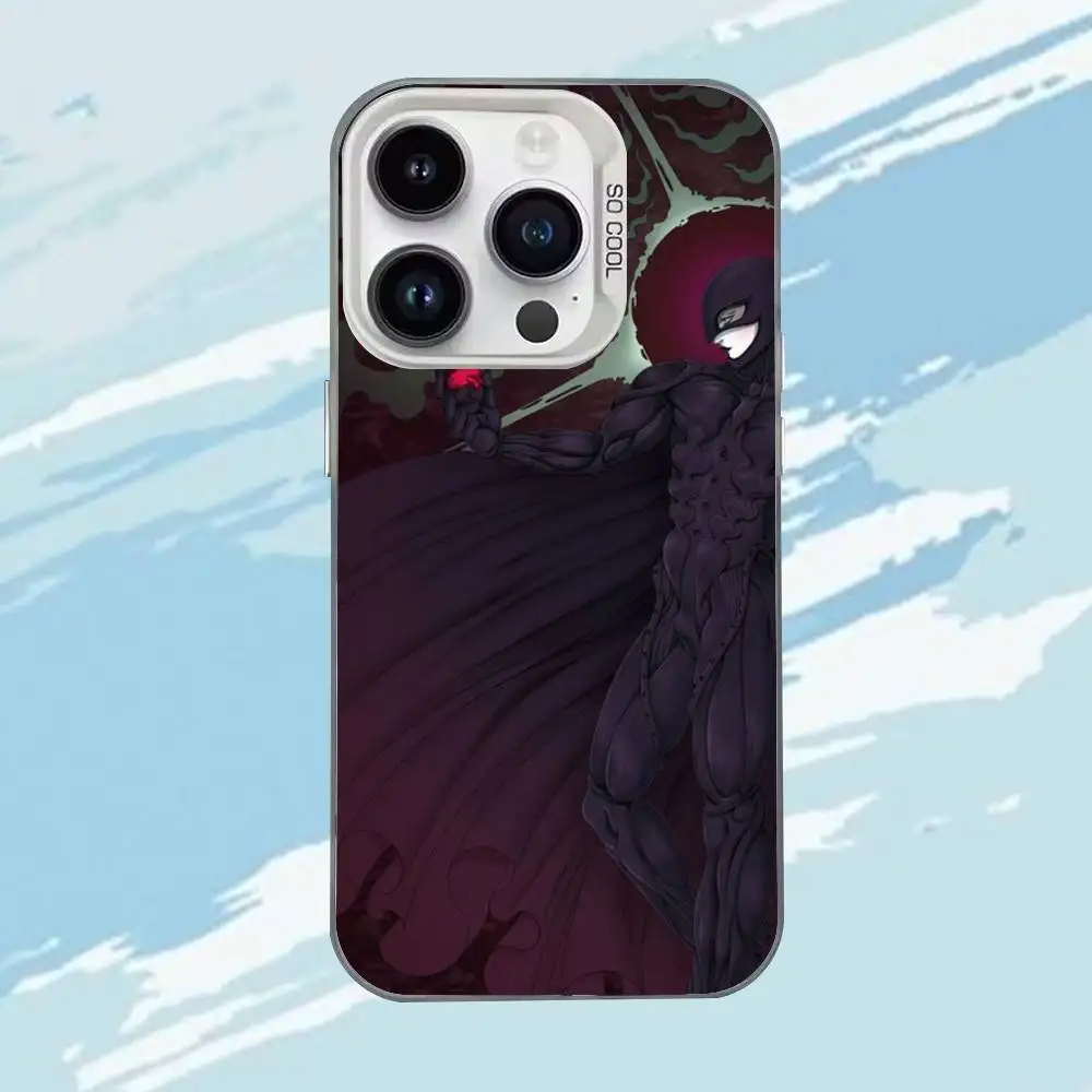 Чехол для телефона Anime B-Berserk G-Griffith для iPhone 17,16,15,14,13,12,11, Mini,Pro,E,MAX, белый матовый противоударный чехол