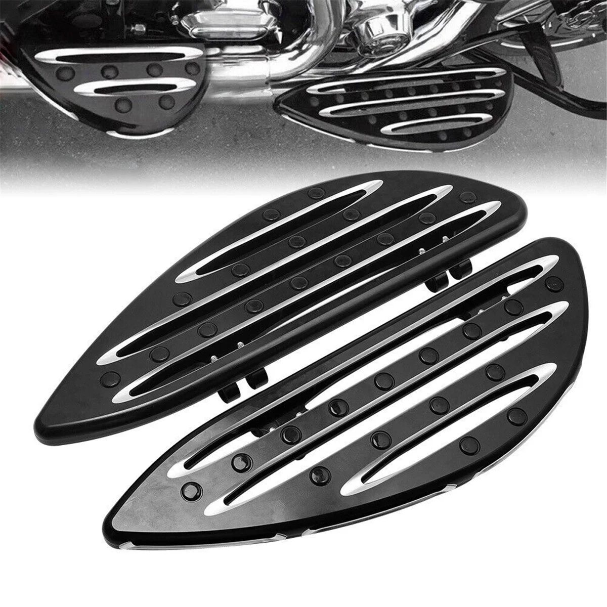 Driver Stretched Floorboards Foot Boards for Harley Touring Softail Dyna Fatboy