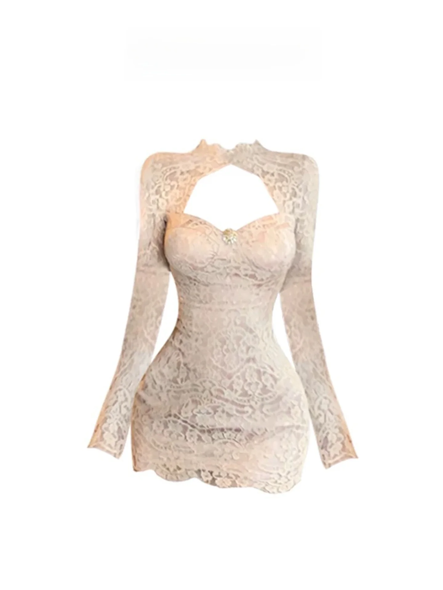 

Женская облегающая юбка HEZA с кружевными вырезами, осенне-зимняя, сексуальная, утягивающая, для скрытия ягодиц, в стиле «Spicy Girl»