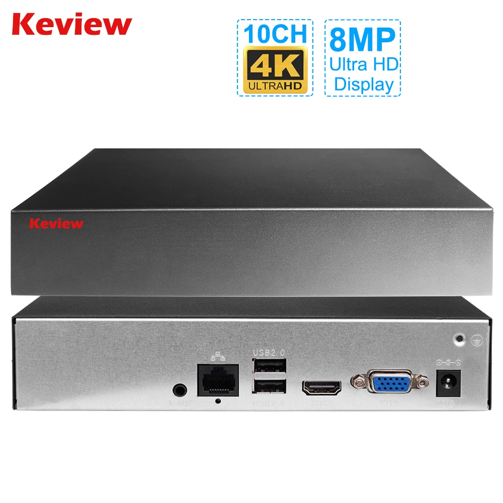 

H.265+ NVR 10-канальный видеорегистратор CCTV NVR 4K 8MP 5MP 4MP 3MP 2MP IP сетевой видеорегистратор для комплекта системы камер наблюдения приложение gagaview