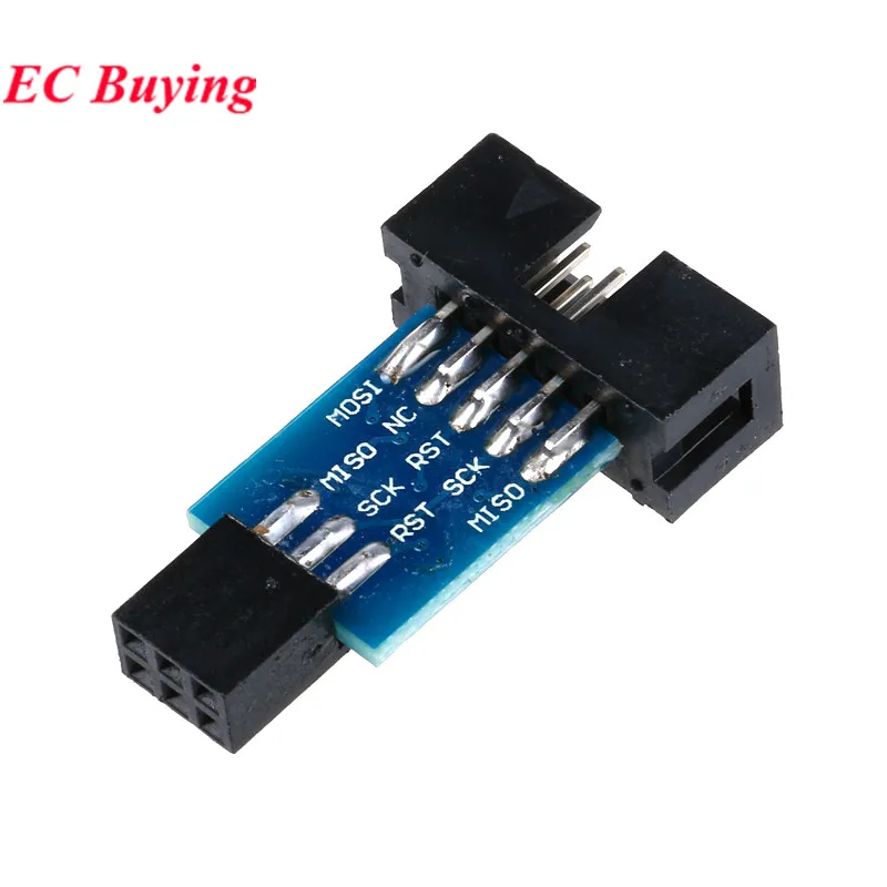 USBASP USBISP AVR Programmer USB ISP USB ASP ATMEGA8 ATMEGA128 Support Win7 Win8 Win8.1 32K/64K 10Pin To 6 Pin Adapter Board