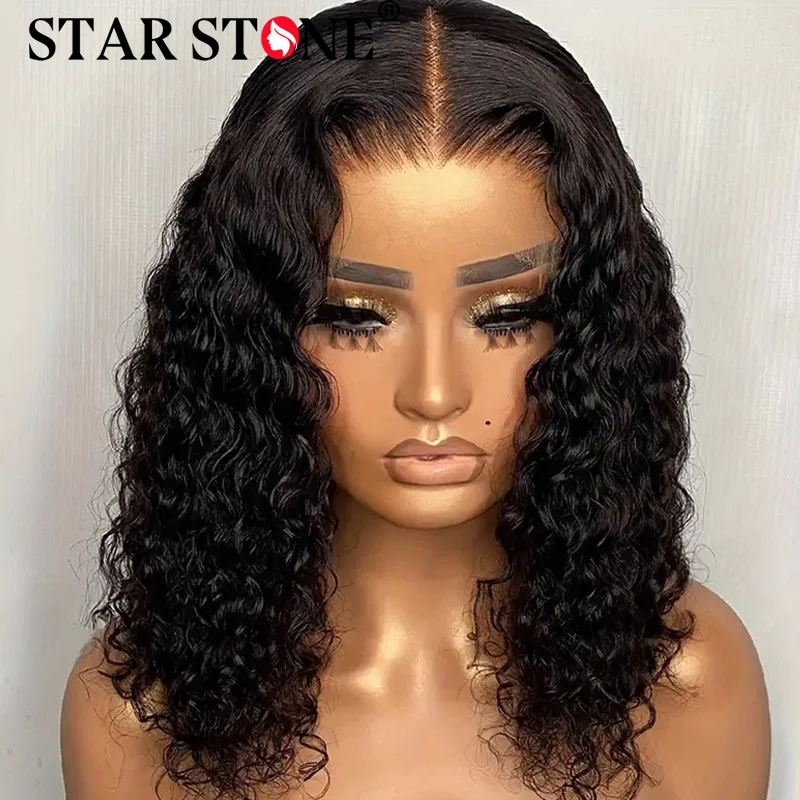 

Deep Wave Wig Short Curly Bob Wigs Brazilian Human Hair Lace Front Wig 13X4 Lace Frontal For Black Women Glueless Human Hair Wig