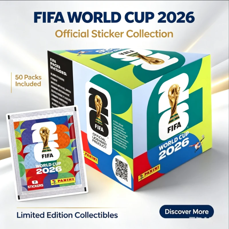 2026/ World Cup Soccer Collectible Sticker Album, Sticker Collection Pack Box, Football Fan Souvenir Memorabilia Collecting Set