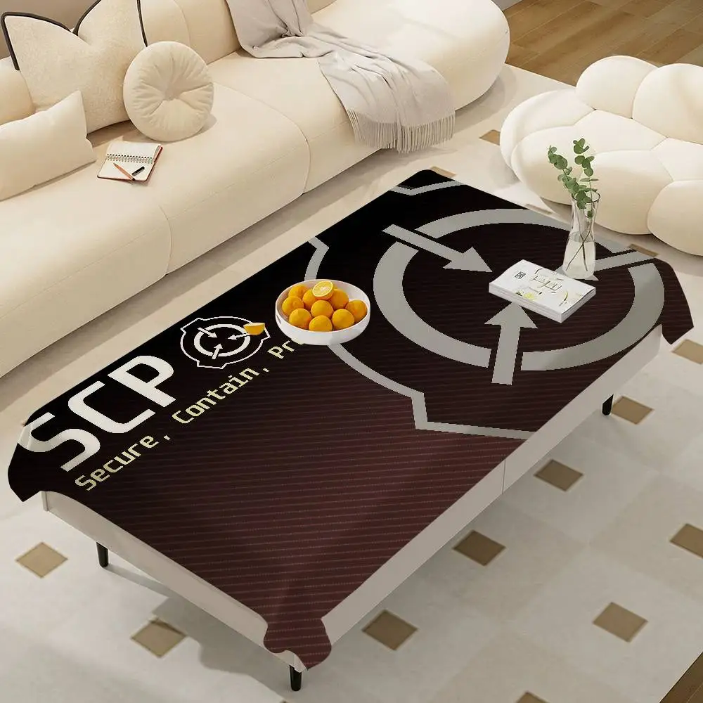 S-SCP Foundation Cute Table Cloth Rectangular Stain Tablecloth Oilcloth Mantel Mesa Impermeable Tablecloth Decoration