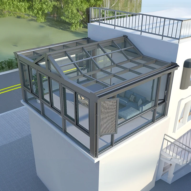 

Настенные 4-сезонные солнечные комнаты из алюминиевого стекла для солярия, консерватория, веранда, использование в соляриуме, патио, балконе, солнечной комнате