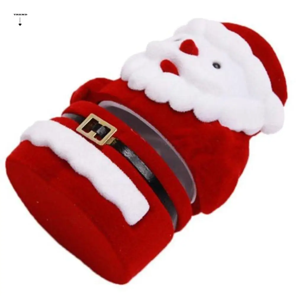 

Modern Gift Red Color Santa Box Display Santa Claus Storage Box Jewelry Case Case Jewelry Ring Box Velvet Box Ring Case