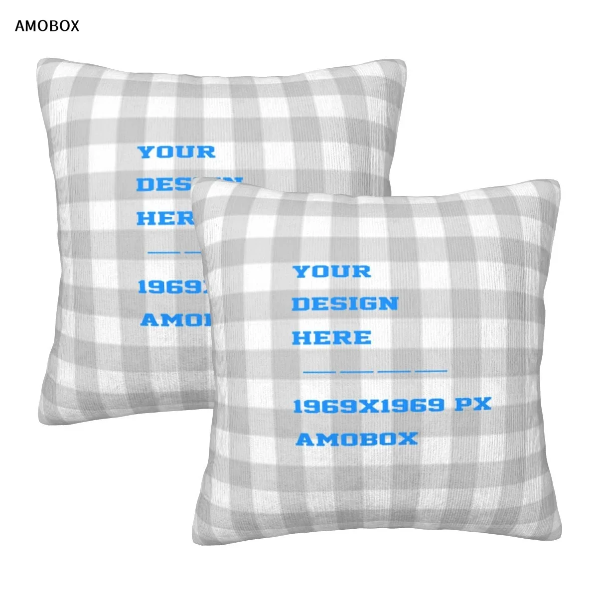 

AMOBOX Custom Fashion Home Decor Pillowcase Square Throw Pillow Cover Cushion Case 2 PCS