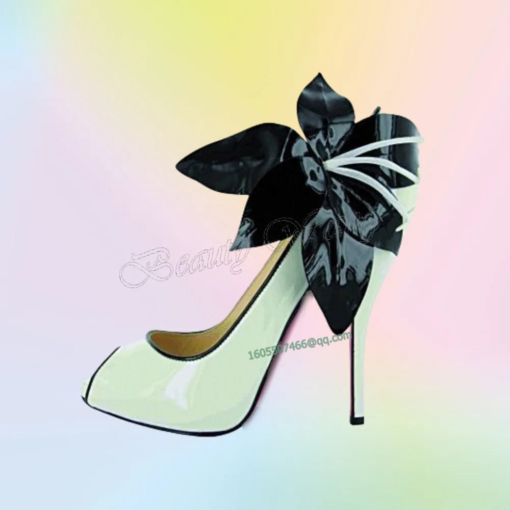 Décolleté con decorazioni floreali laterali blu Décolleté con punta aperta Scarpe con tacco a punta tonda Scarpe con tacco alto sottili per donna 2025 Zapatos Para Mujere