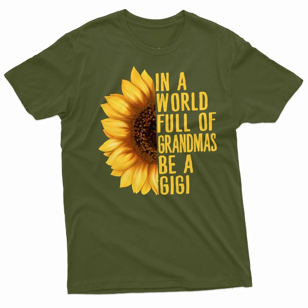 Koszulka Dzięcia Gigi Prezent dla Babci Urodziny Śmieszna Koszulka Damska Unisex Bawełniana Koszulka z Krótkim Rękawem Wygodna Oddychająca Koszulka Top