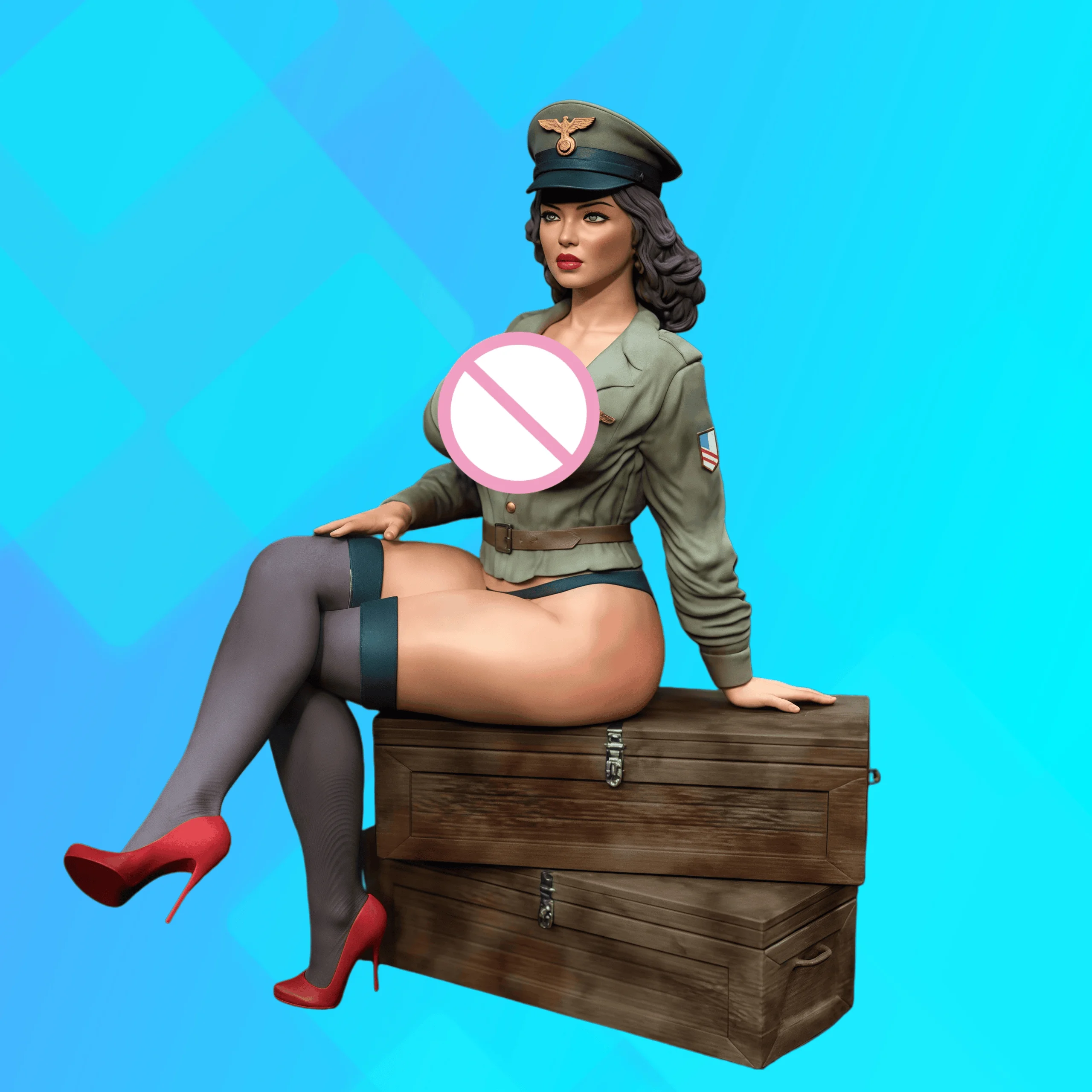 

Комплект для сборки модели из литой смолы, 1/24 (75 мм), Gk, Girl Battlefield, неокрашенный