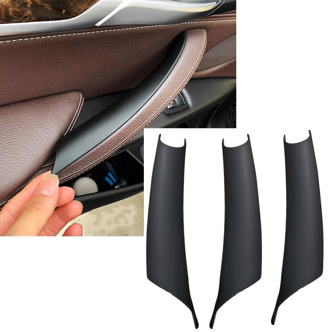 

Ручка двери пассажирской стороны (внутренняя) с креплением на клипсах, легко устанавливаемая, для BMW X5 X6 F15 F16 2014-2018 (левый/правый руль)