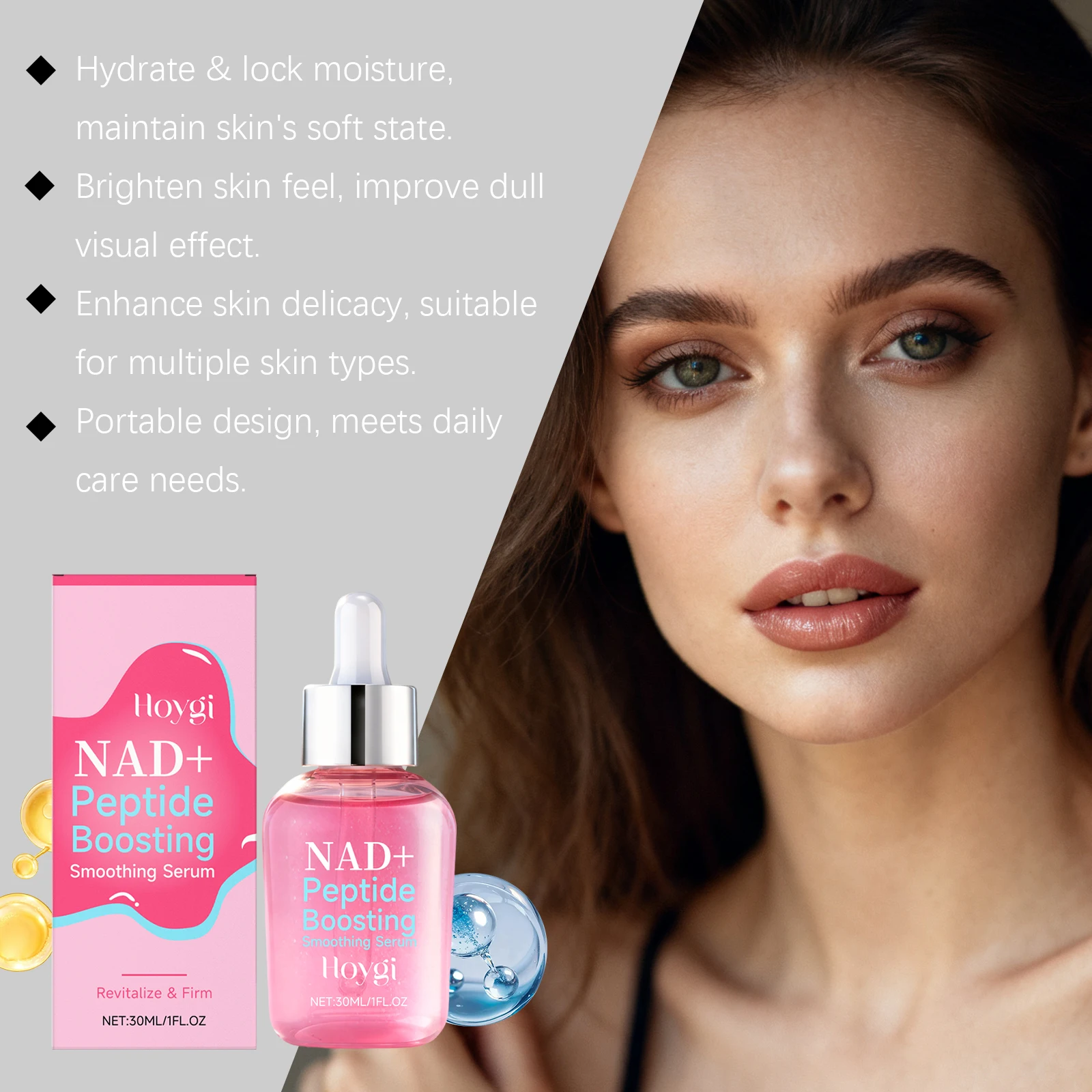 NAD+ Peptide Roze Serum Koper  - Tripeptide Collagen Boost recensie en prijs