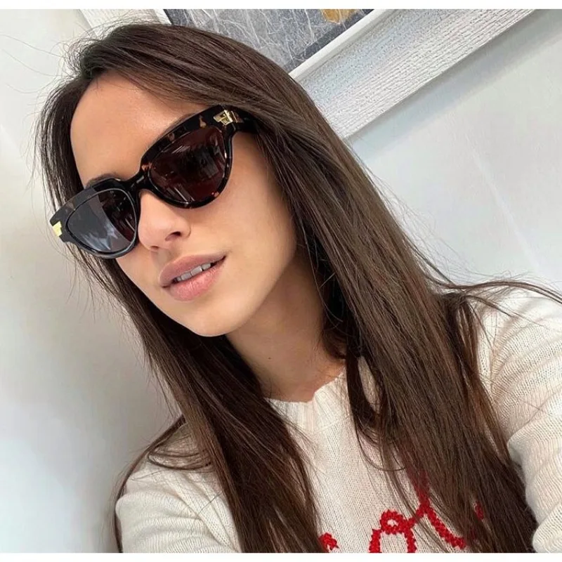 Cat-Eye-Sonnenbrille im Vintage-Stil mit Leopardenmuster