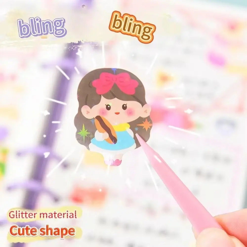 60PCS New Paper Kawaii Stickers Colored Waterproof Scrapbooking Korean Paper DIY Art Supplies Stickers Kids
