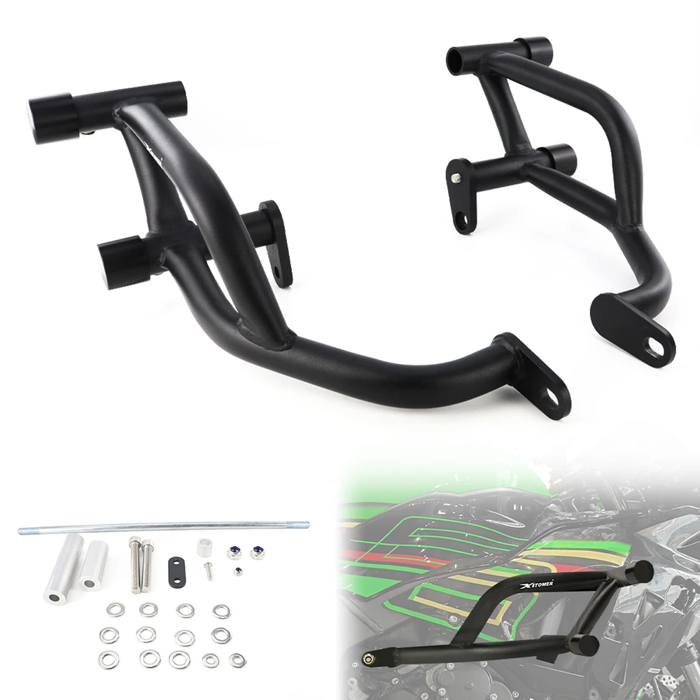 

For KAWASAKI Ninja ZX6R ZX-6R 2009-2025 Crash Bar Motorcycle Stunt Cage Engine Guard Bumpers Fairing Frame Protector Race Rail
