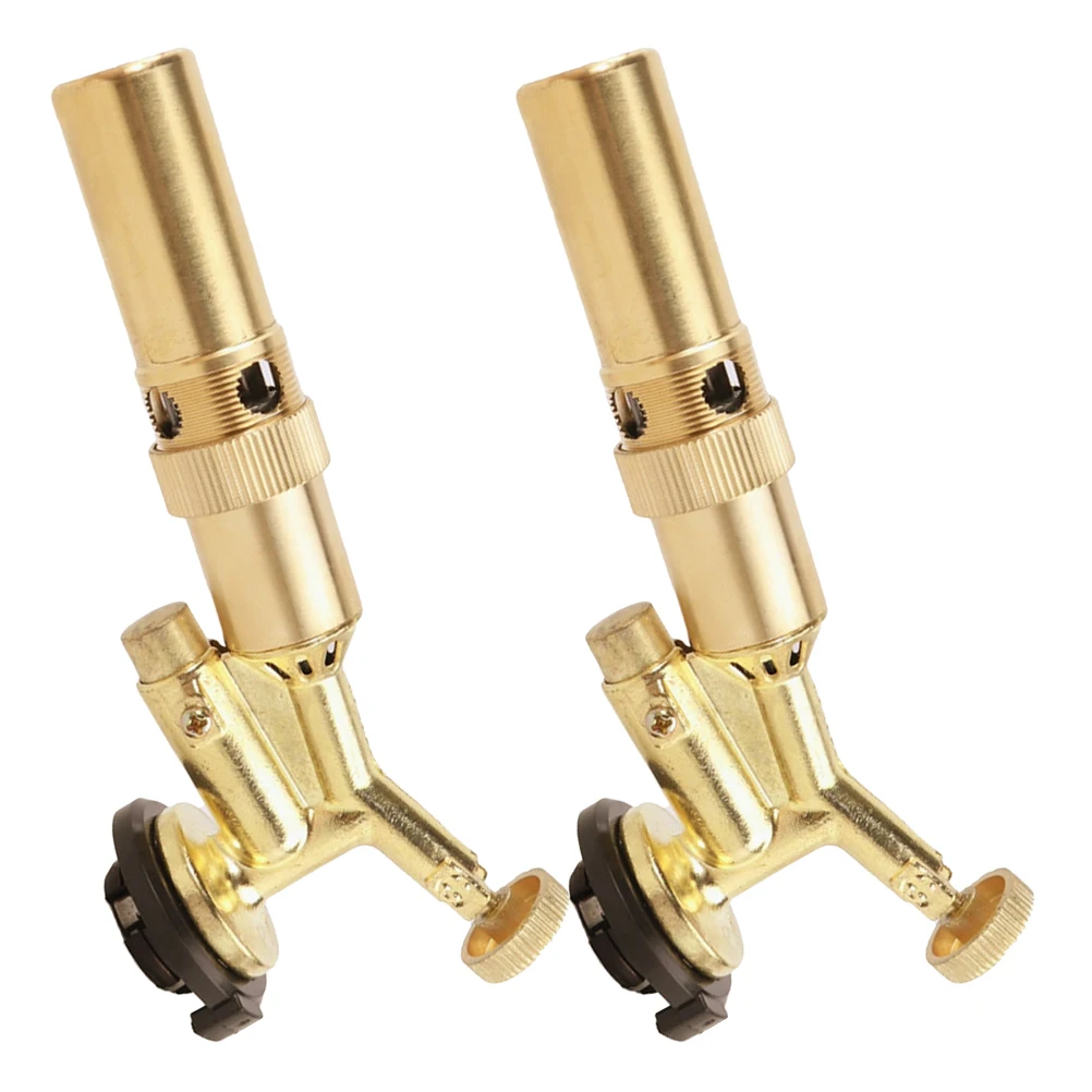 

2pcs Portable Gas Torch Head Adjustable Flame Cooking Torch For Grilling Outdoor Camping Fire Starter Manual Ignition