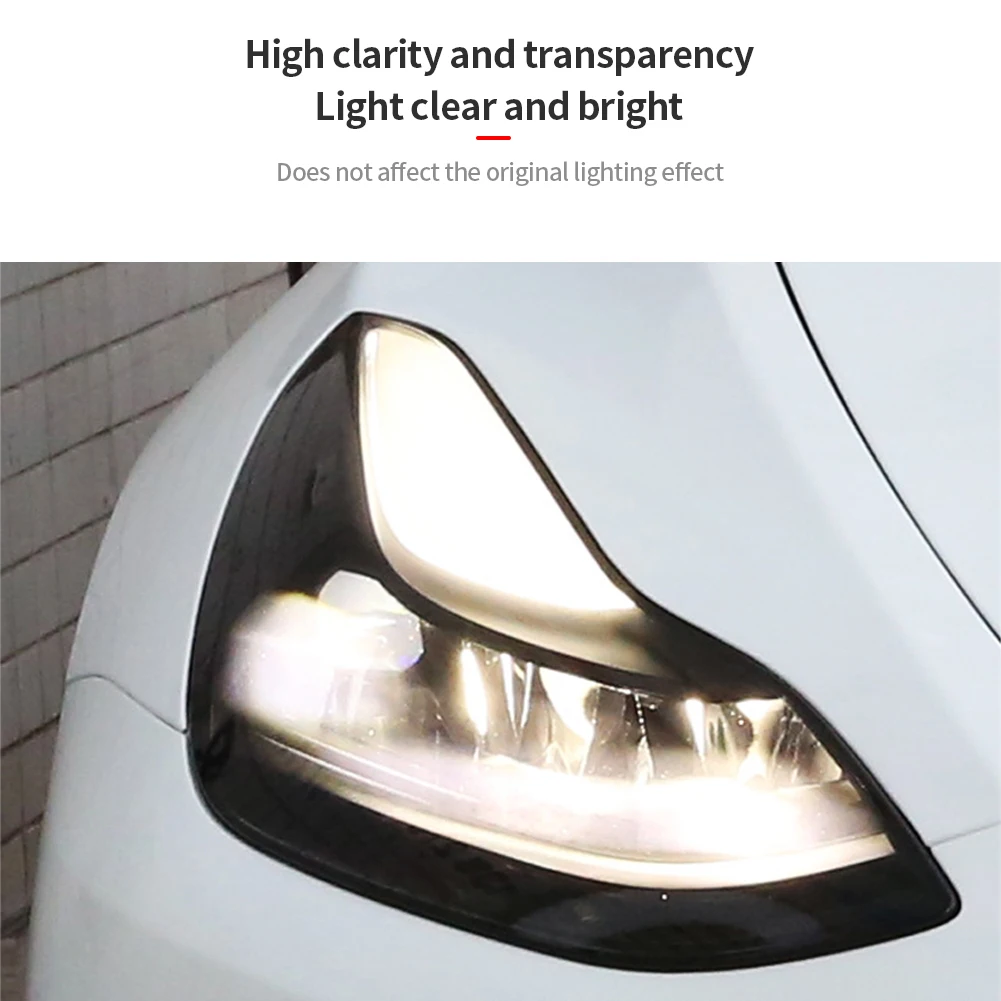 For Tesla Model 3 Y S X TPU Blackened Headlight Taillight Foglight Protective Film Headlight Tail Lamp Color Changing Films