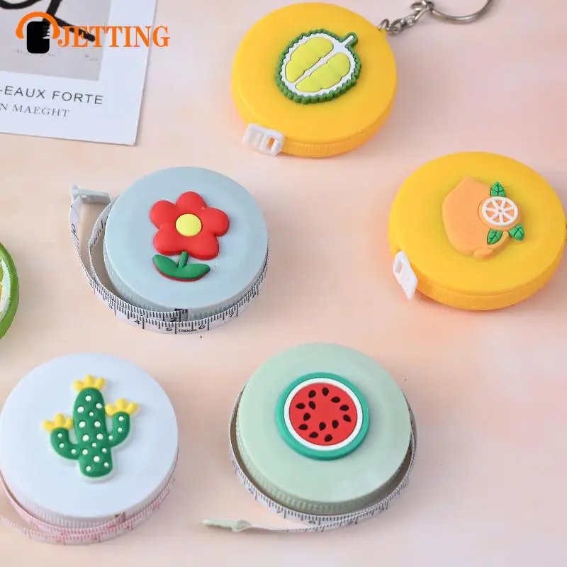 Cartoon Mini Tape Meet Multifunctionele Ronde Draagbare Meetlint Drie Omtrek Borstomvang