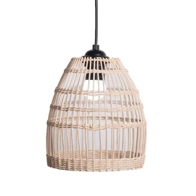 E8BD Rattans-Woven Lampshade Pendant Lamp Chandeliers Cover Hand-made Lampshades