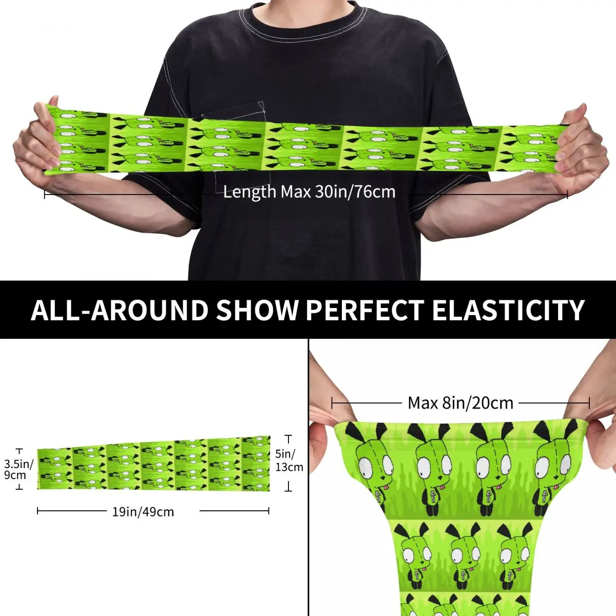 Invader Zim Outdoor Arm Sleeves Sun UV Protection Cover Summer Ice Silk Cycling Tattoo Sleeves