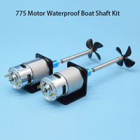 RC Boat 775 Motor Waterproof Boat Shaft Kit Stainless Steel Waterproof Shafting Kit Nesting Boat Accessories Four blade Propelle