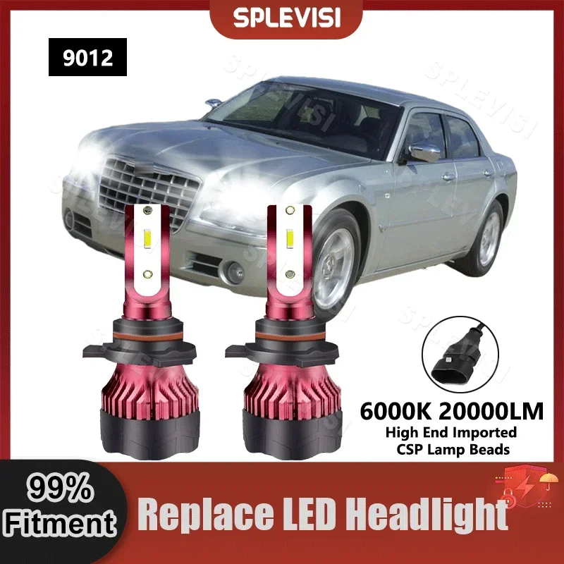 

LED Headlight Bulbs 9012 HIR 2 6000K HID White 300% Brightness For Chrysler 300 2011 2012 2013 2014 Car Lights