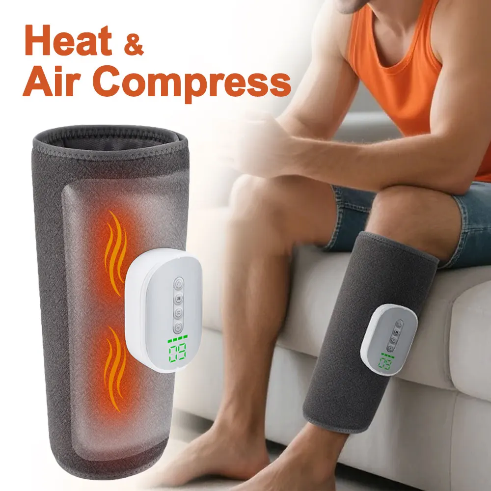 

Airbag Leg Massager Heating Electric Calf Arm Massage Machine Air Compression Hot Compress Legs Tool with 8 Intensities 4 Modes